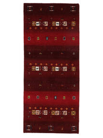  80X200 Gabbeh Indisk Fine Hallmatta Svart/Mörkröd Indien Carpetvista
