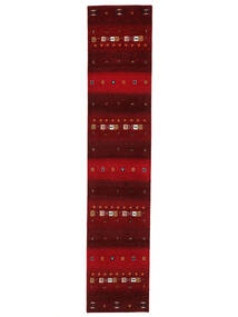 80X400 Tapis Gabbeh Indo Fine Moderne De Couloir Noir/Rouge Foncé (Laine, Inde) Carpetvista