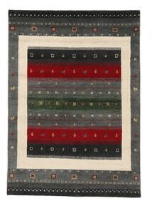 Gabbeh Indisch Fine Teppich 160X230 Schwarz/Beige Wolle, Indien Carpetvista
