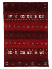 Gabbeh Indisk Fine Tæppe 120X180 Sort/Mørkerød Uld, Indien Carpetvista