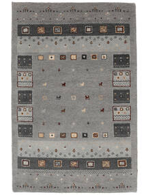  120X180 Gabbeh Indisch Fine Teppich Dunkelgrau/Schwarz Indien Carpetvista