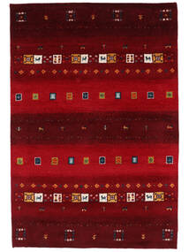 120X180 Alfombra Gabbeh Indo Fine Moderna Negro/Rojo Oscuro (Lana, India) Carpetvista