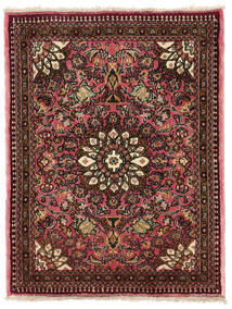  57X75 Ghom Kork/Silke Teppe Svart/Mørk Rød Persia/Iran