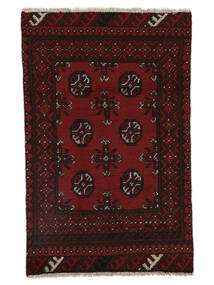  Orientalischer Afghan Fine Teppich 73X114 Schwarz Wolle, Afghanistan Carpetvista