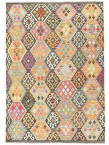  Kilim Afghan Old Style Tappeto 169X243 Di Lana Marrone/Verde Carpetvista