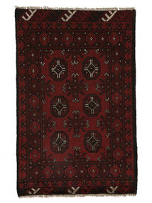 絨毯 オリエンタル アフガン Fine 73X115 ブラック/茶色 (ウール, アフガニスタン)