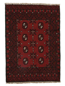Χαλι Ανατολής Afghan Fine 77X111 Μαύρα/Σκούρο Κόκκινο (Μαλλί, Αφγανικά)