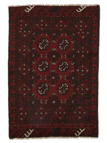  Afghan Fine Tapis 78X118 De Laine Noir Petit Carpetvista