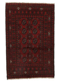 75X118 Χαλι Afghan Fine Ανατολής Μαύρα/Σκούρο Κόκκινο (Μαλλί, Αφγανικά) Carpetvista