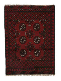  76X111 Afghan Fine Teppich Schwarz Afghanistan Carpetvista