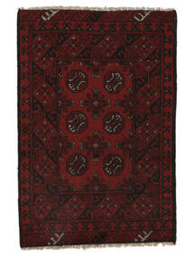  Afghan Fine Tapis 76X117 De Laine Noir Petit Carpetvista