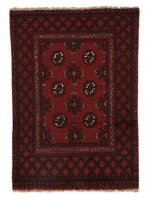 77X110 Tapis Afghan Fine D'orient Noir (Laine, Afghanistan) Carpetvista