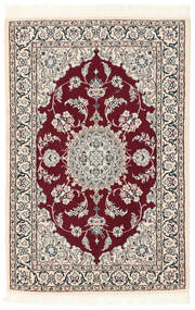 60X90 Nain 6La Teppich Orientalischer Beige/Braun ( Persien/Iran)