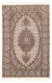63X95 Täbriz 50 Raj Mit Seide Teppich Orientalischer Braun/Beige ( Persien/Iran)