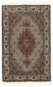  62X95 Tabriz 50 Raj With Silk Rug Black/Brown Persia/Iran