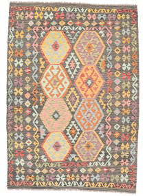  172X245 Kelim Afghan Old Style Teppe Brun/Oransje Afghanistan Carpetvista