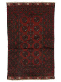  Afghan Fine Tapis 77X120 De Laine Noir/Rouge Foncé Petit Carpetvista
