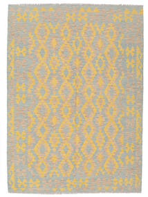  Kilim Afghan Old Style Rug 178X246 Wool Orange/Grey Carpetvista