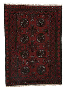 72X104 Afghan Fine Vloerkleed Oosters Zwart (Wol, Afghanistan) Carpetvista