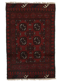  Afghan Fine Rug 72X114 Wool Black Small Carpetvista