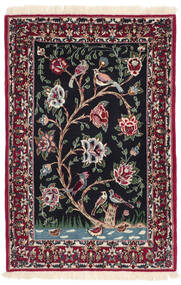  68X100 Klein Isfahan Seidenkette Teppich Wolle