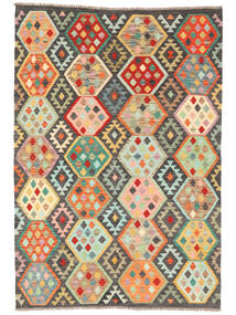  Kilim Afghan Old Style Rug 169X244 Wool Green/Black Carpetvista