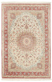 絨毯 クム シルク 80X120 ベージュ/茶色 (絹, ペルシャ/イラン)