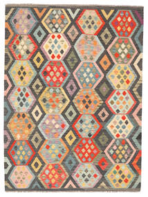  180X247 Kelim Afghan Old Style Matot Matto Ruskea/Vihreä Afganistan Carpetvista