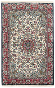 79X126 絨毯 イスファハン 絹の縦糸 オリエンタル 茶色/ブラック (ペルシャ/イラン)