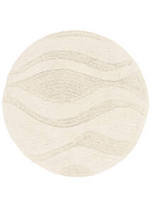 Breeze Bath Mat White Ø 70 Round Plain (Single Colored) Cotton Washable