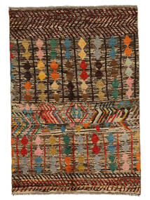 121X173 Moroccan Berber - Afghanistan Rug Brown/Black Afghanistan Carpetvista