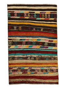 109X179 Χαλι Moroccan Berber - Afghanistan Σύγχρονα Μαύρα/Καφέ (Μαλλί, Αφγανικά) Carpetvista