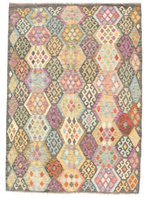  Kilim Afghan Old Style Tapis 169X245 De Laine Marron/Vert Carpetvista