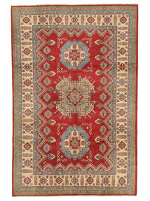 Tapete Kazak Fine 200X304 Castanho/Vermelho Escuro (Lã, Afeganistão)