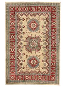 Kazak Fine Rug 198X297 Dark Red/Brown Wool, Afghanistan Carpetvista