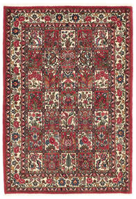 105X152 Bakhtiar Fine Teppe Orientalsk Mørk Rød/Svart (Ull, Persia/Iran)