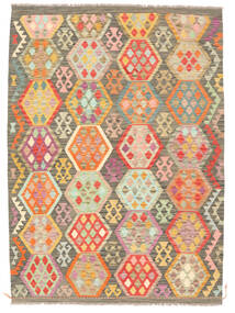  177X244 Kelim Afghan Old Stil Teppich Braun/Rot Afghanistan Carpetvista