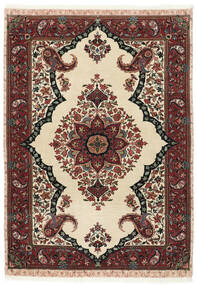 絨毯 オリエンタル クム Kork/シルク 109X157 ブラック/ダークレッド (ウール, ペルシャ/イラン)