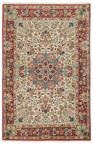  Orientalischer Ghom Kork/Seide Teppich 108X160 Dunkelrot/Braun Wolle, Persien/Iran