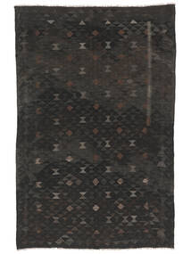 157X243 Tapis D'orient Kilim Afghan Old Style Noir (Laine, Afghanistan) Carpetvista