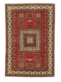 186X272 Kazak Fine Rug Oriental Dark Red/Black (Wool, Afghanistan) Carpetvista