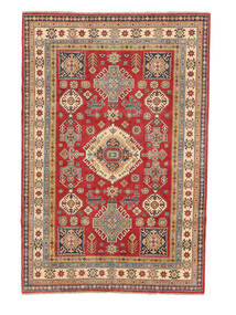 180X267 Tapete Kazak Fine Oriental Castanho/Vermelho Escuro (Lã, Afeganistão) Carpetvista