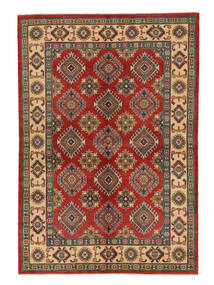 Kazak Fine Teppich 170X244 Dunkelrot/Orange Wolle, Afghanistan Carpetvista