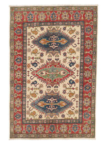  150X229 Kazak Fine Teppich Dunkelrot/Dunkelgelb Afghanistan Carpetvista