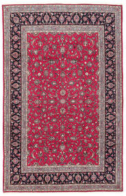 Keshan Fine Rug 202X310 Dark Red/Black Wool, Persia/Iran