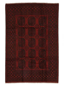 195X291 Χαλι Ανατολής Afghan Fine Μαύρα/Σκούρο Κόκκινο (Μαλλί, Αφγανικά) Carpetvista