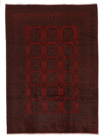  Oriental Afghan Fine Rug 209X288 Black Wool, Afghanistan Carpetvista
