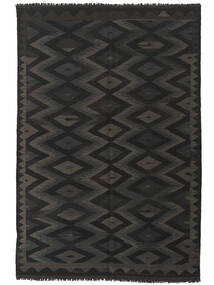 160X236 絨毯 オリエンタル キリム アフガン オールド スタイル ブラック (ウール, アフガニスタン) Carpetvista