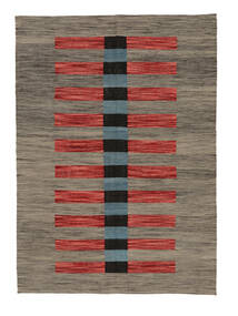  Kilim Modern Rug 159X222 Wool Brown/Dark Red Small Carpetvista