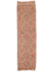 絨毯 オリエンタル キリム ヴィンテージ トルコ 90X322 廊下 カーペット 茶色/レッド (ウール, トルコ)